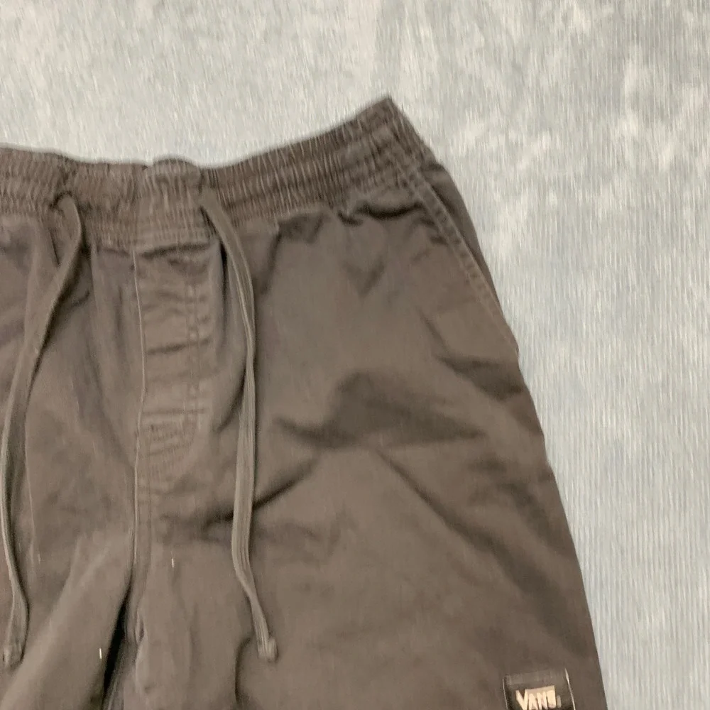 Vans Chino Shorts Mens Medium Black Slash Pockets Casual Summer Drawstring Waist